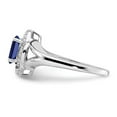 thumbnail image 4 of Sterling Silver Rhodium-plated Diam. & Created Sapphire Ring QBR12SEP, 4 of 5