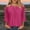 Hot Pink women fall blouses casual tops a1, variant on Women Fall Winter Round Neck 3/4 Sleeve Lace Tie Front Blouses Casual Boho Tops Loose Pullover Solid Dressy Plus Size Fashion Clothes, Khaki S