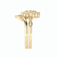 thumbnail image 4 of 0.70 TCW Lab Grown Diamond Oval Cut Bridal Set Engagement Ring 10K Yellow Gold, 4 of 5