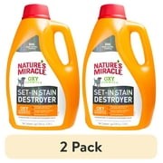(2 pack) Nature’s Miracle Oxy Formula Set-In Stain Destroyer for Dogs, Orange Scent, 1 gal
