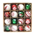 thumbnail image 3 of Xihbxyly Juego de 16 Adornos Colgantes para Árbol de Navidad, Chapados En Rojo y Blanco, Brillantes y Duraderos, con Un Toque Festivo, Fáciles de Colgar, En Una Caja de 6 Cm., 3 of 5
