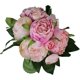 thumbnail image 3 of Ramo de peonías de 32 cm - Flores artificiales de seda - 9 flores (rosa claro), 3 of 5