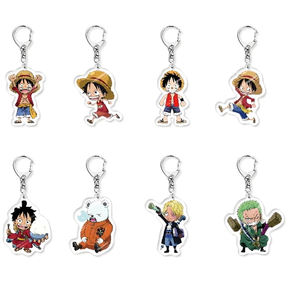 One Piece Keychain - Anime Figure Key Pendant - Men Women Keyring