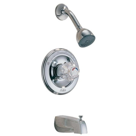 UPC 034449364973 product image for Delta Faucet 1348 Single-Handle Washerless Tub/Shower Faucet Rotating Cart Chrom | upcitemdb.com