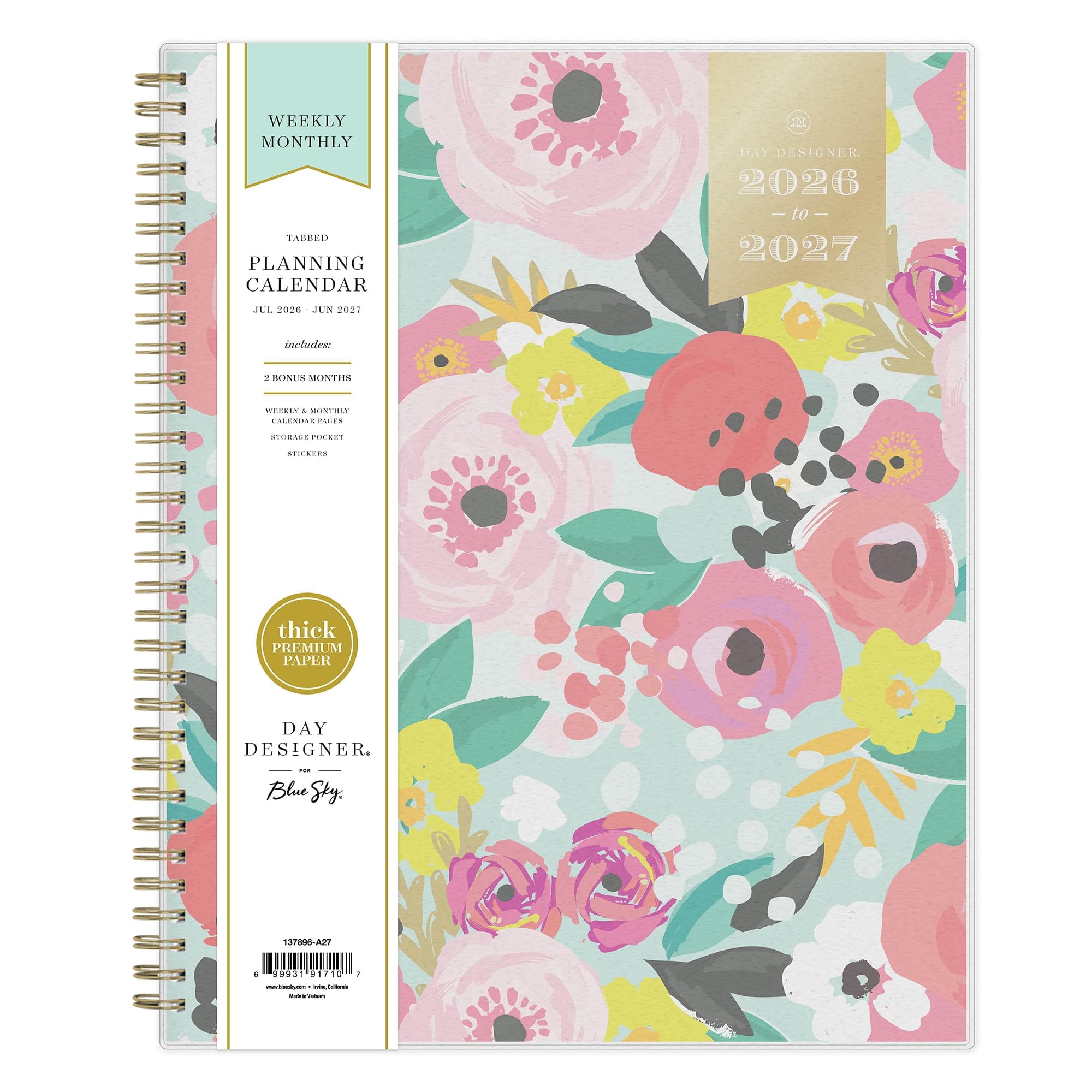 Blue Sky Gen Z 2026 Weekly and Monthly Planner Calendar, January