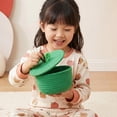 thumbnail image 2 of Ouuluon Woven Storage Basket, Cute Dustproof Storage Baskets, 8×8×5in Green Sturdy Compact Basket for Home Fruit Small Daily Items, 2 of 7