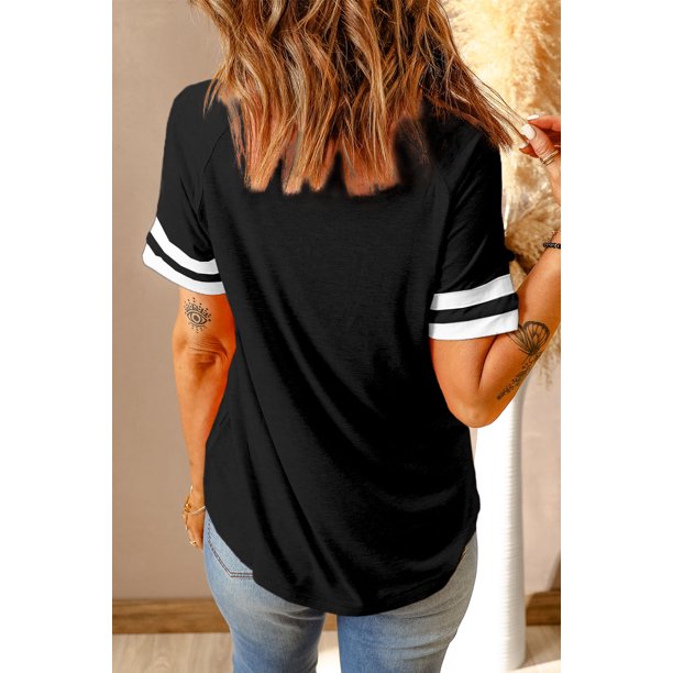 ABPHQTO Camiseta con gráfico Just Breathe de diente de león negro para mujer