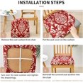 thumbnail image 5 of Chair Covers Seat Covers for Dining Room Chair Seat Covers 4PCS Removable Washable Upholstered Chair Seat Cushion Slipcovers Chair Protector with Elastic Bottom for Dining Room,Office, 5 of 6