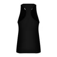 thumbnail image 5 of Sakmal Black Big and Tall Tank Tops for Men Crew Neck Black Camisole Breathable Solid Workout Muscle Sleeveless Shirts, 5 of 7