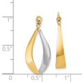 thumbnail image 3 of 14k Polished & Rhodium Reversible Dangle Earring Jackets in 14k Yellow Gold w/ Rhodium Plating, 3 of 3