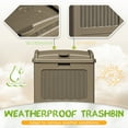 thumbnail image 2 of Devoko 2 PCS  All-Weather use Trashbin with Lid, Patio Resin Hideaway Trash Can with Waterproof for Backyard, 2 of 7