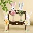 thumbnail image 6 of CoreLiving Mini Easter Ornaments for Tree Cute Flower Bunny Handmade Felt Hanging Decor Light Color Spring Summer Easter Decorations for Home Party Supplies, 6 of 8