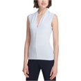 thumbnail image 1 of Blusa DKNY Mujer Cuello en V Profundo Azul Mediano, 1 of 2