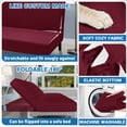thumbnail image 5 of JIATER Futon Slipcovers Stretch Armless Futon Bed Covers Machine Washable Furniture Protector,Wine Red, 5 of 8