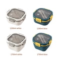 thumbnail image 4 of Injueey Contenedor de almuerzo apilable de 1200/1700ml, ensaladera, 4 compartimentos para comida, buen sellado, fiambrera sellada para niños, viaje Cocina y Comedor Blanco 1200M Injueey HA073026-01, 4 of 6