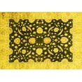 thumbnail image 1 of Ahgly Company Machine Washable Indoor Rectangle Oriental Yellow Traditional Area Rugs, 2' x 3', 1 of 4