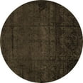 thumbnail image 1 of Ahgly Company Indoor Round Abstract Brown Modern Area Rugs, 6' Round, 1 of 4
