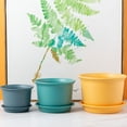 thumbnail image 2 of Injueey Maceta para dormitorio, balcón, jardín, invernadero, maceta para hierbas, maceta para plantas suculentas, contenedor, accesorio de jardinería Jardín y Patio Azul M【diámetro 15cm】, 2 of 6