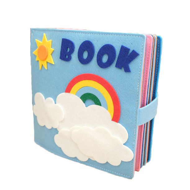 Libro educativo interactivo para bebé tablero de fieltro para bebé de 3 años juguetes de lectura sensoriales Montessori desarrollo de habilidades para la vida
