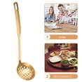thumbnail image 3 of WEUVEB Golden Slotted Spoon, Large Capacity, Kitchen Use, Stainless Steel, 2Pcs, 3 of 9