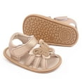 thumbnail image 2 of Povozer Baby Boy Sandals Baby First Walking Shoes Baby Girls Sandals Soft Anti-Slip Rubber Sole Infant Summer Outdoor Shoes for 5,Gold, 2 of 4