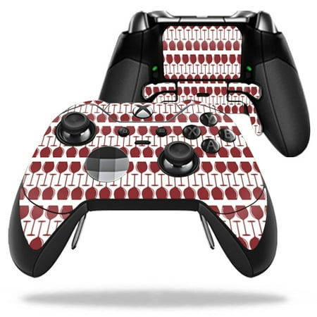 MightySkins Skin Compatible With Microsoft Xbox One Elite Wireless Controller case wrap cover sticker skins Red Wine