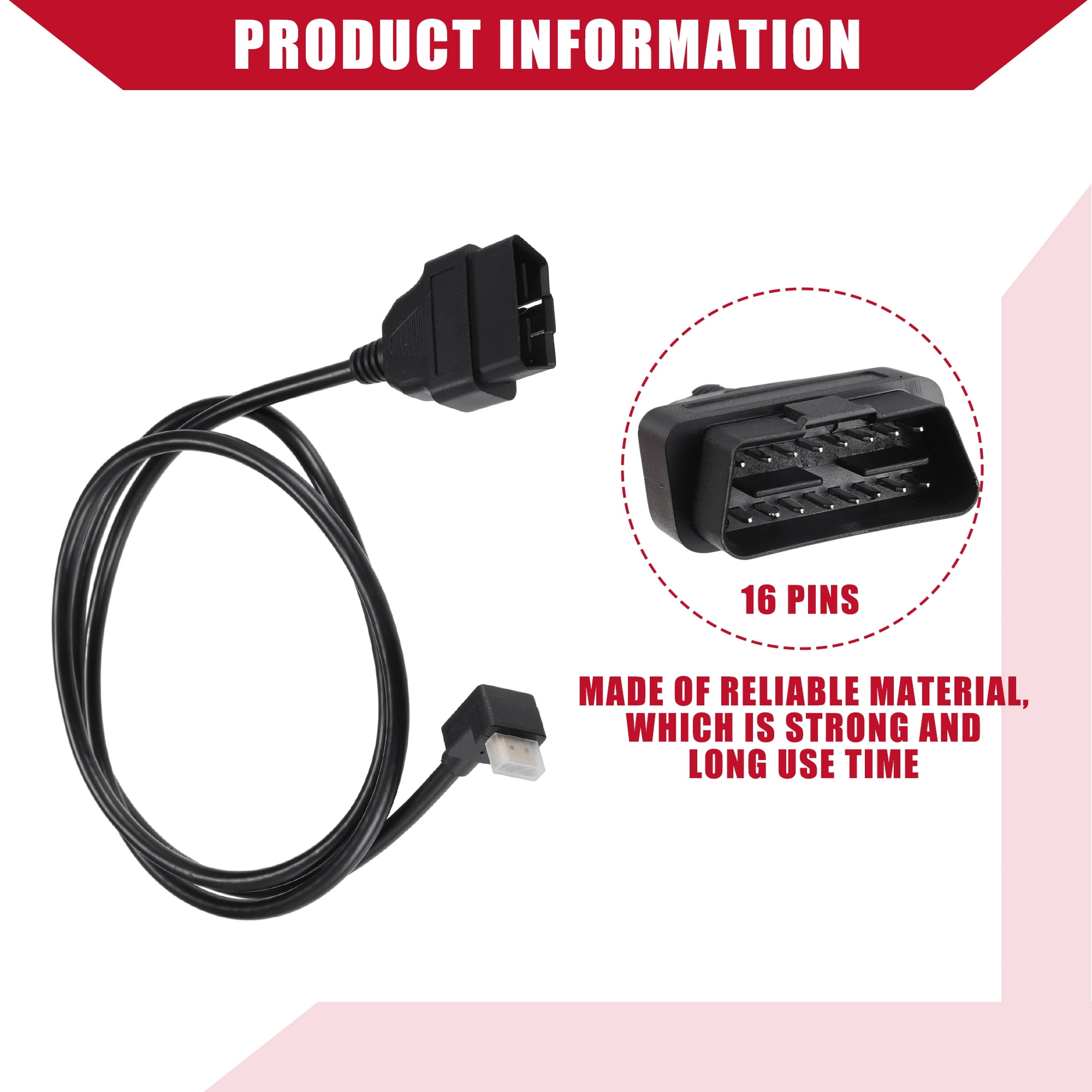 Unique Bargains X4 OBD2 Cable for Xcalibrator X4 Model Tuner Scanner Durable Plastic