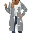 thumbnail image 4 of Uootdi Fleece Jackets for Women Oversized Zip Up Colorblock Hoodie Women Gift Floral Printing Long Sleeve Lightweight Winter Co ats for Women, 4 of 6