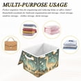 thumbnail image 6 of Yayeee Collapsible Cube Storage Bin with Lid Fabric Closet Decorative Basket with Handles, Dinosaur with Stars, 6 of 7