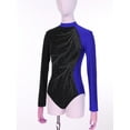 thumbnail image 4 of MSemis Women's Rhinestone Gymnastics Leotard Dance Wear Royal Blue L, 4 of 7