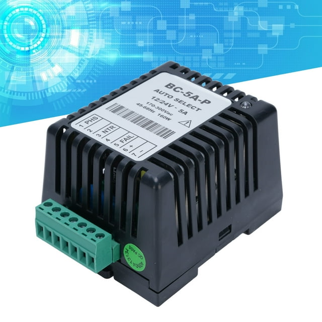 Generator Battery Charger, Low Power Consumption BC-5A-P Plastic Shell Genset Battery Charger 12V 24V for Power System