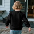 thumbnail image 5 of Uorisanigo Toddler Girl Black Sweatshirt Crewneck Long Sleeve Shirts Tops 1-2T Kids Oversized Sweatshirts Ruffle Shoulder Pullover Hoodies Tops Fall Winter Spring Clothes, 5 of 7