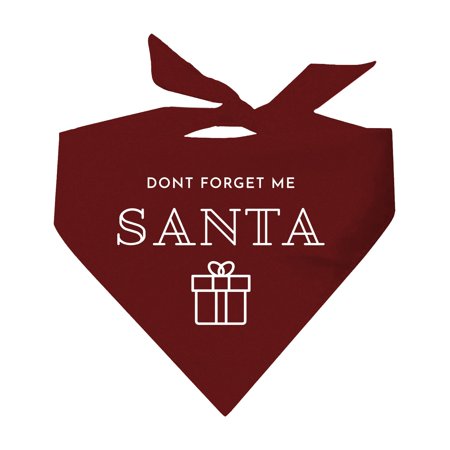 Don't Forget Me Santa Holiday Xmas Triangle Dog Bandana