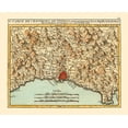 thumbnail image 2 of Robert 24x20 Black Ornate Wood Framed with Double Matting Museum Art Print Titled - Genoa Environs Italy - Robert 1748, 2 of 4