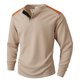 thumbnail image 4 of pstuiky Camisas casuales de manga larga para hombre, Blusa/camisa informal y moderna de color liso con cuello redondo y botones en bloques de color para hombre top de hombre xxxl, 4 of 9