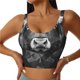 thumbnail image 1 of Fotbe Geometric Bull Design Sujetador Deportivo Largo sin Aros para Mujer con Almohadillas y Soporte Medio, Transpirable y Absorbente, Camiseta Tipo Chaleco o Tank Top-Large, 1 of 8