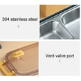 thumbnail image 5 of Lilixerw 304 Stainless Steel Bento Lunch Boxes,Reusable dinner Plate with Lid and Buckled,for Adults Portion Control, 5 of 5
