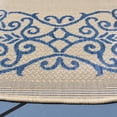 thumbnail image 4 of Safavieh Courtyard Ellie Oriental Indoor/Outdoor Area Rug, Natural/Blue, 6'7" x 6'7" Round, 4 of 10