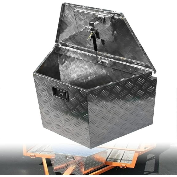 29in Heavy Duty Aluminum Trailer Tongue Tool Box Replacement for Pickup Truck AVT RV w/Lock and Keys 29.13 x 14.96 x 17.91in (L x W x H) 1.5mm