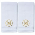 thumbnail image 3 of Monogrammed Hand Towels for Bathroom Kitchen Makeup | Personalized Gift for Wedding-Bridal | Classic Font Custom Luxury Turkish Towel | Spa Collection, Oversized, 16 X 30 Inch, Set of 2, 3 of 3