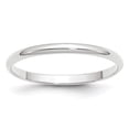 thumbnail image 6 of 14K White Gold 2mm Light Weight Half Round Band.5 Ring Size 4.5, 6 of 7