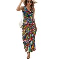 thumbnail image 2 of Flags of All Countries of The World Dress Summer Street Style Bohemia Long Dresses Female Sleeveless Printed Maxi Dress, 2 of 9