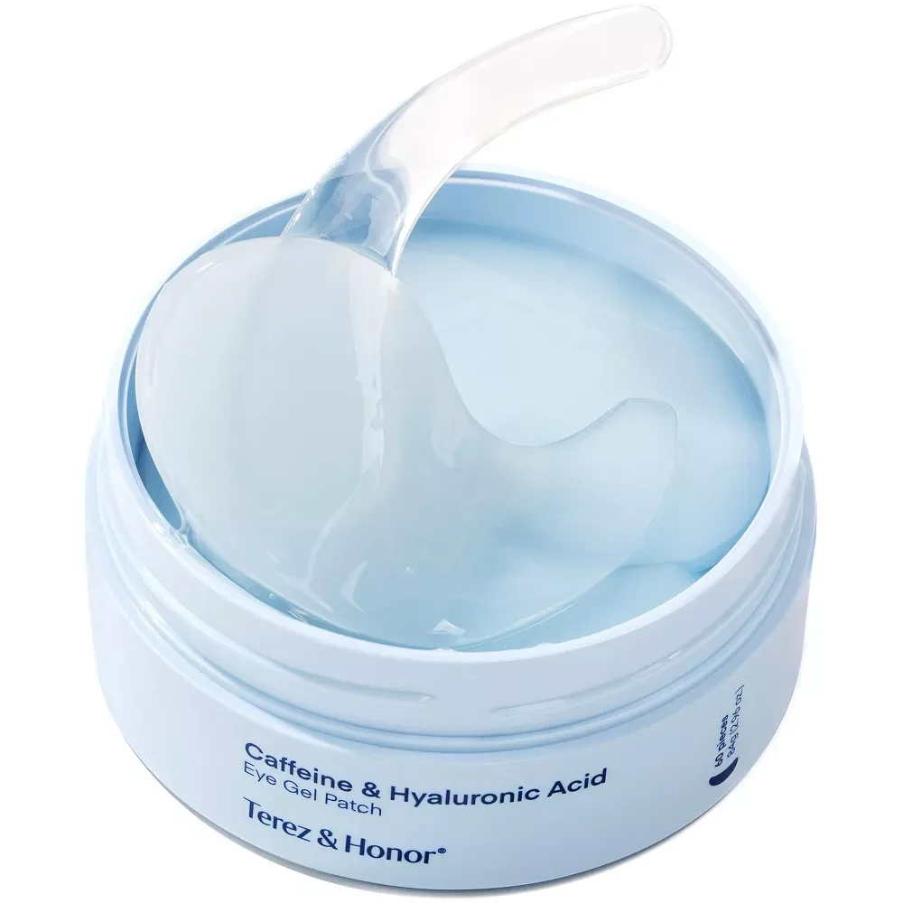 Korean Eye Patches, Terez & Honor Caffeine Eye Gel Patch, Under Eye Patches with Hyaluronic Acid