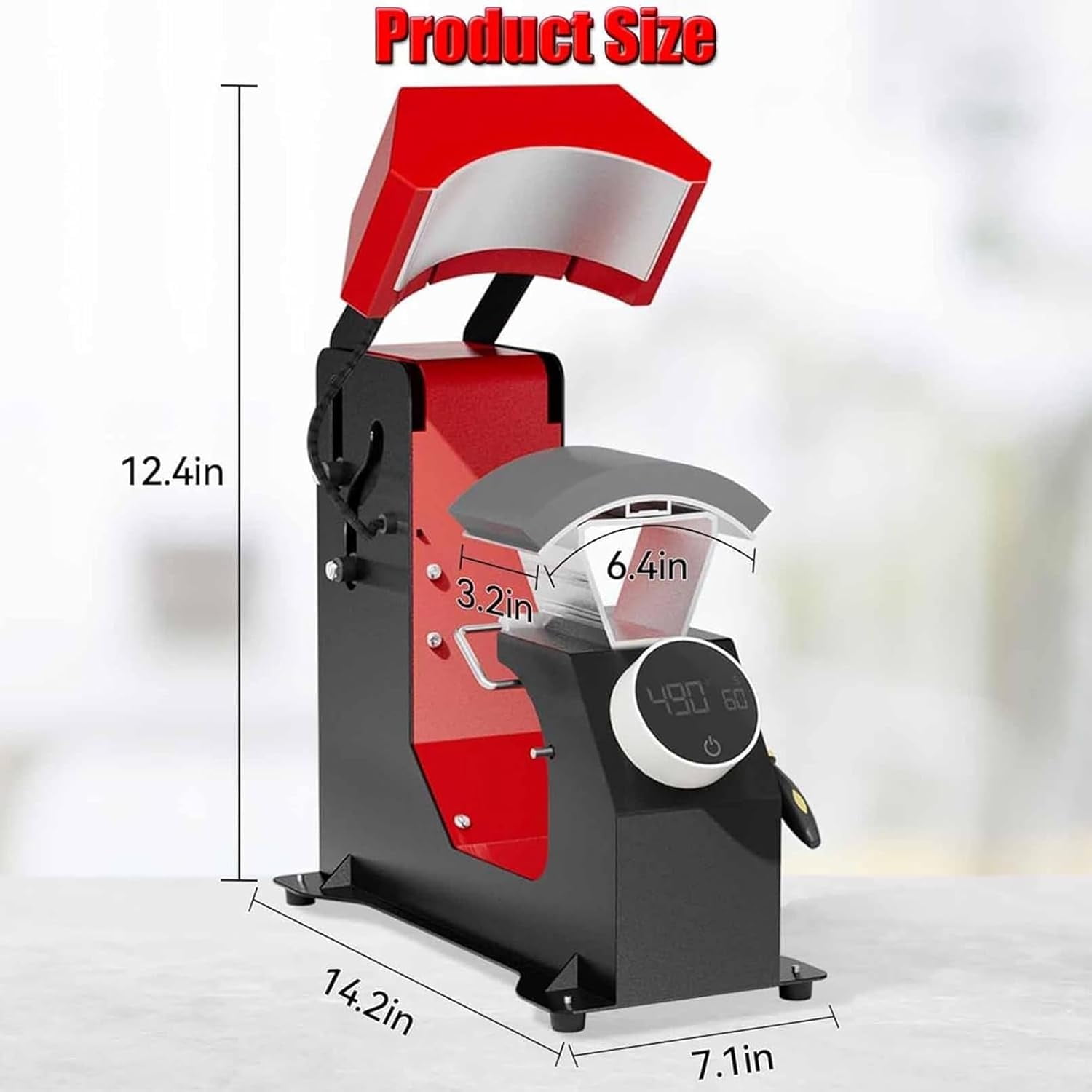 Hat Heat Press, Automatic Hat Heat Press Machine, Hat Sublimation Printing Machine with 3pcs Interchangeable Platens and Digital LCD Timer, Temperature Control, for Peaked Caps