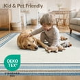 thumbnail image 4 of ODIKA 9'x12' Washable Area Rug Dusty Blue Solid That Geometric Neutral Couch Modern Farmhouse Design with Clean Symmetry for Master Suite, California King, Under Bed, Non-Shedding, Easy Care, 4 of 7