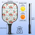 thumbnail image 4 of Pickleball Paddles Set,Pioneer Flower Floral Print Pattern Fiberglass Surface Pickleball Racket Set with 2 Indoor Outdoor Pickleball Balls and Pickleball Bag,Pickle-ball Equipment, 4 of 6