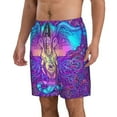thumbnail image 2 of Kll Elephant In Tribal Style Men'S Casual Summer Beach Shorts Hawaiian Shorts With Pockets-Small, 2 of 9
