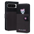 thumbnail image 6 of For Google Pixel 9 Pro XL Cute Animal Pattern Wallet Case,Color Matching Premium PU Leather Shockproof Magnetic Flip Kickstand Credit Card Slots Slim Phone Case with Wrist Strap, Darkgray, 6 of 10