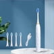 thumbnail image 1 of Cepillo de dientes eléctrico automático para adultos | Tecnología de vibración sónica con 4 cabezales | Recargable por USB y resistente al agua | Blanco, rosa y azul, 1 of 6