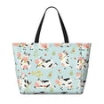 thumbnail image 2 of Sigee Cute Cows Print Extra Large Waterproof Beach Travel Bag with Zipper - Durable and Versatile for Vacation, Gym, and Daily Use, 2 of 7